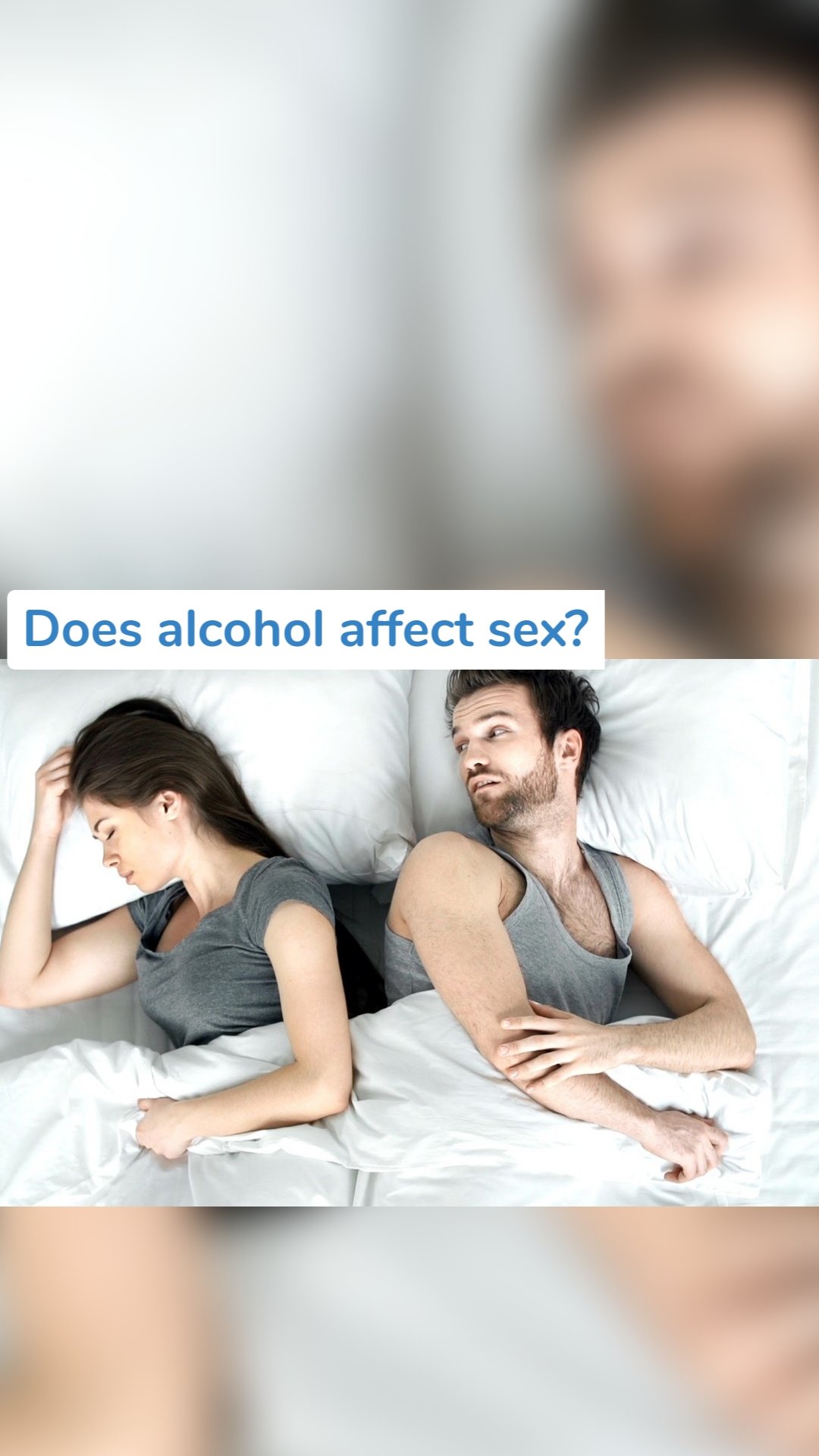 Does alcohol affect sex?
